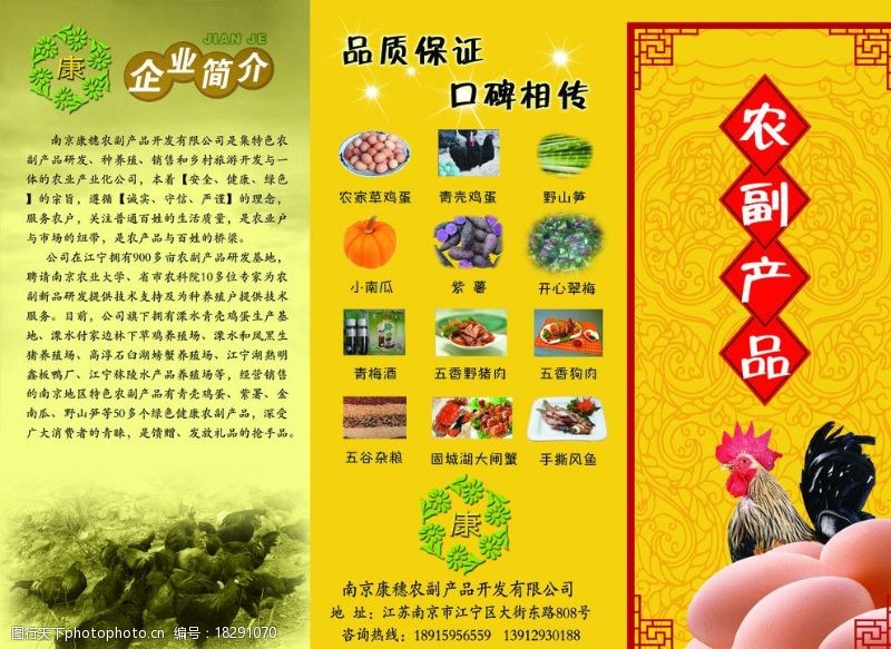 农副产品宣传单图片素材